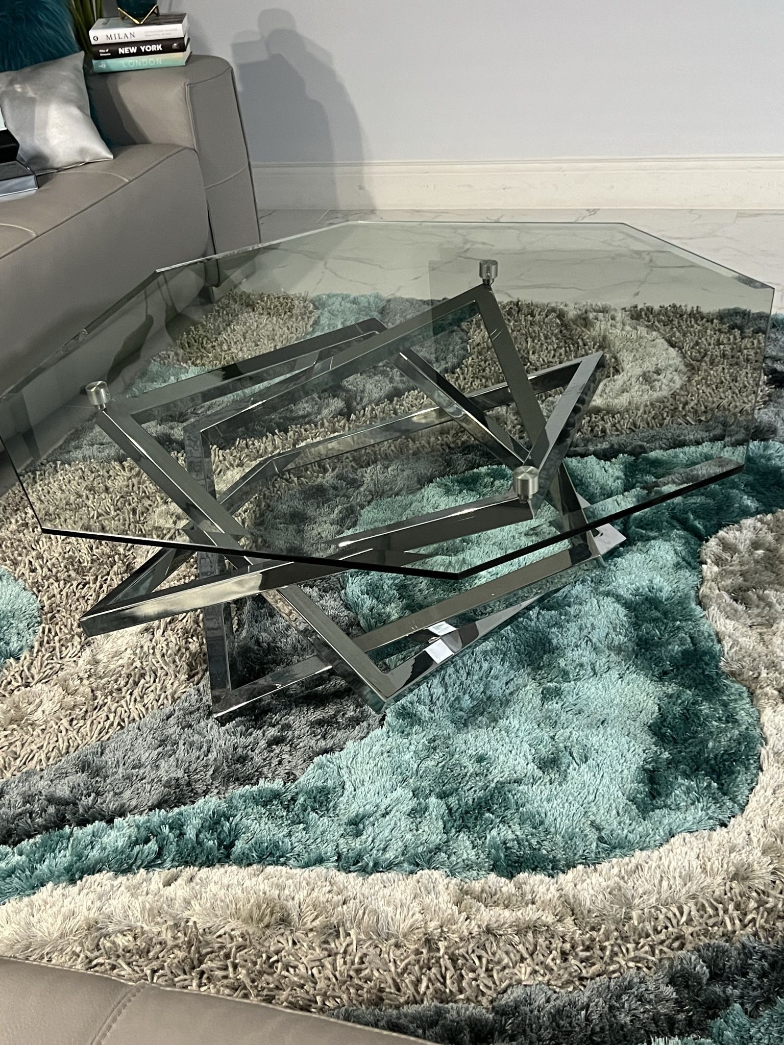 Glass Coffee Table And 1 End Table