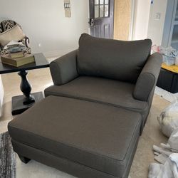 Large Chair & Ottoman 