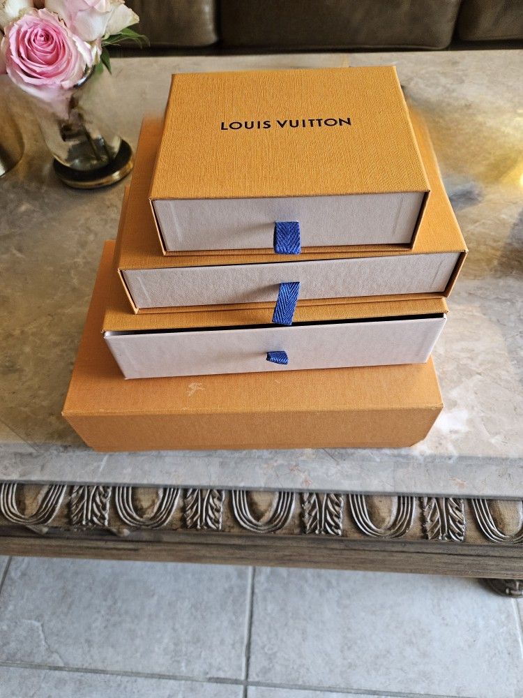 4 Louis Vuitton Boxes, One Dust Bag