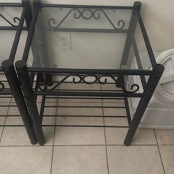 Glass Top End Table 