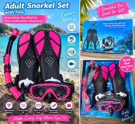 Adult Snorkel Set with Fins – Complete Set – $20
