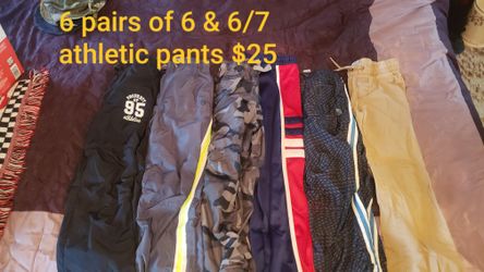6 pairs 6 and 6 / 7 athletic pants
