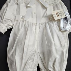  Baby Boy 2 Piece Christening Special Occasion Outfit With Bonnet* New