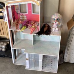 Rainbow high doll house Kids Doll House With Dolls 
