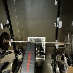 Squat Rack With Weights