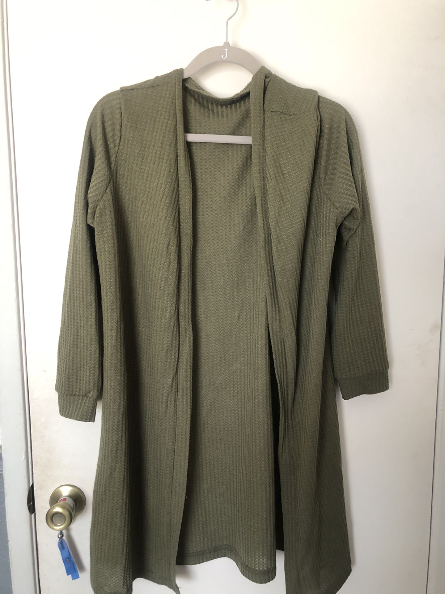 Green Long Cardigan