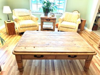 Distressed Wood Living Room 3 piece set