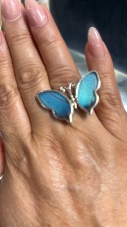 Ring butterfly in silver