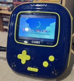 Vintage Coby V-ZON portable DVD player and Retro Game Player