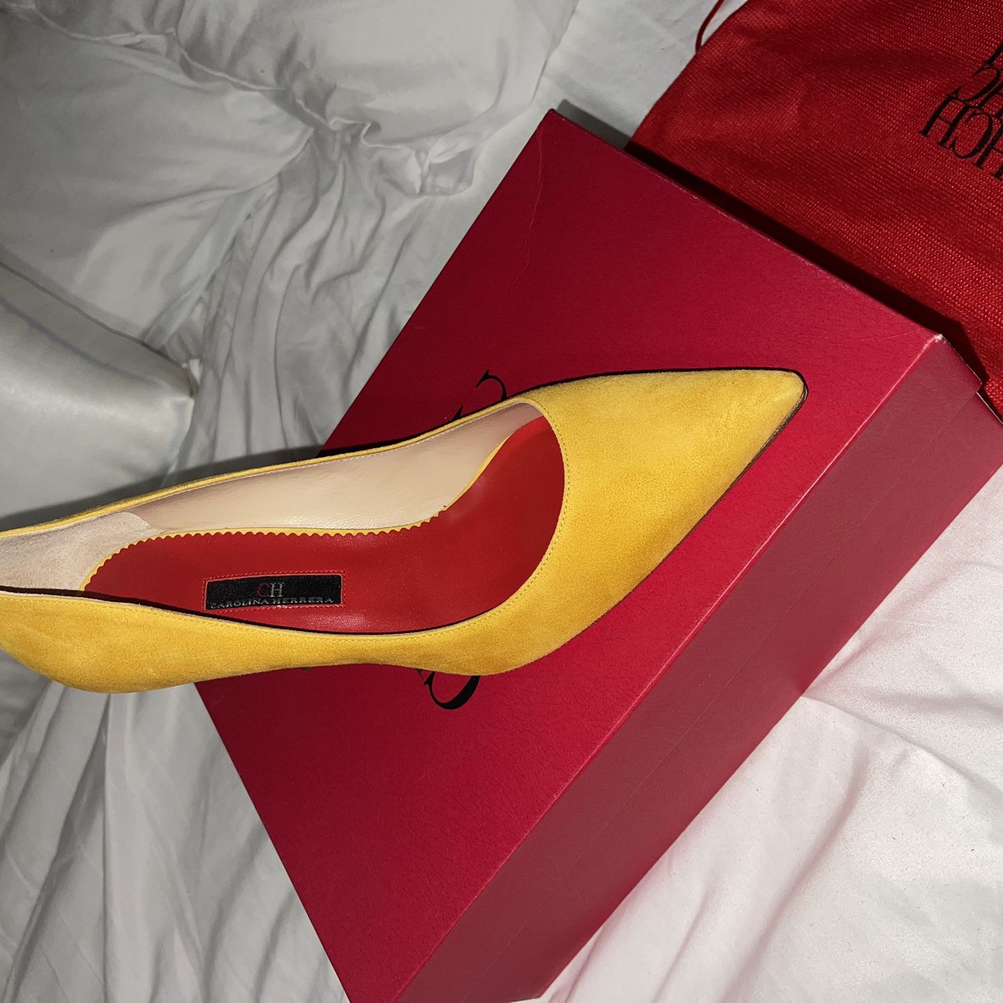 Carolina Herrera Yellow Heels