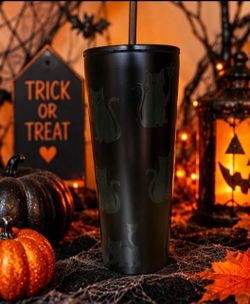 Starbucks Black Cat Halloween Tumbler 🐈‍⬛🎃 24oz