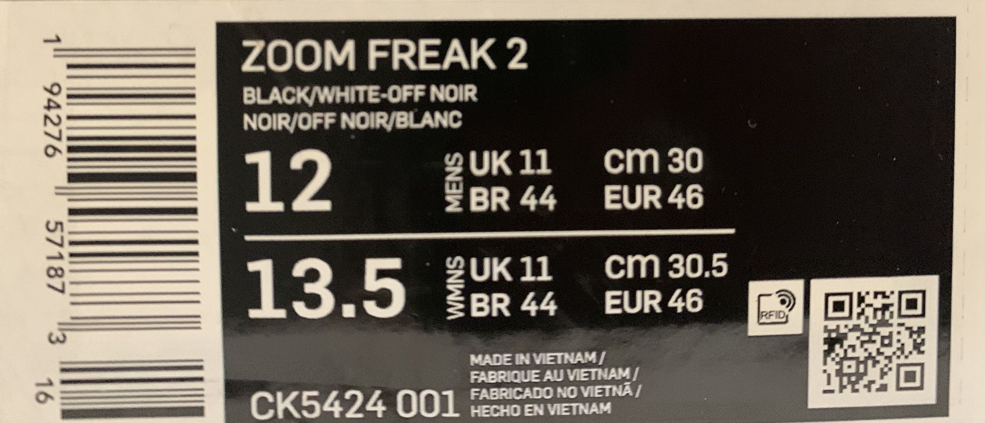 BRAND NEW: Nike Zoom Freak 2 Size 12