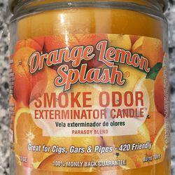 Smoke Odor Exterminator Candle, Orange Lemon Splash, 13oz 