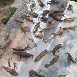 Vintage Wooden Fishing Lures 