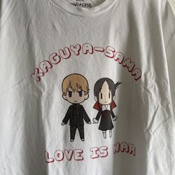 Adorable Anime Love is War Logo White T-Shirt