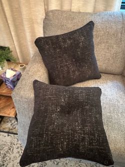 Sparkling Black Pillows (Set of 2) No Glitter (Sparkle from White Underlay)