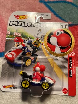 Hot Wheels Mario Kart Red Yoshi Standard Kart