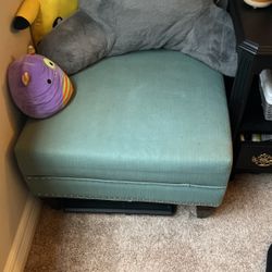 Teal Ottoman 