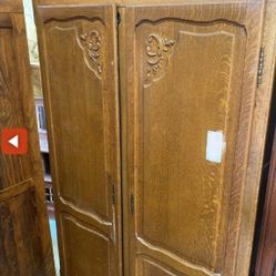 Beautiful Antique Carved Wardrobe/ Dresser 