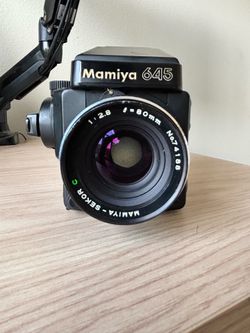 Mamiya 645 Super with Sekor C 80mm f2.8 Lens and AE Prism Finder