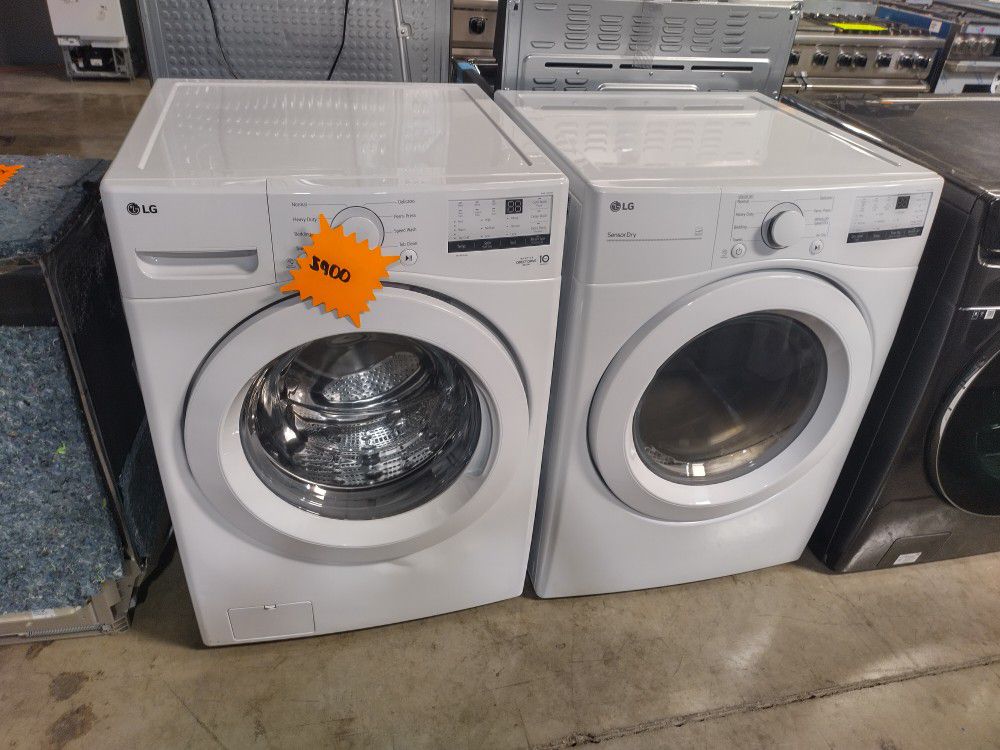 LG FRONT LOAD WASHER AND GAS DRYER 