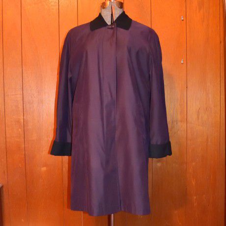London Fog Women's Plum Coat Size S Regular Raincoat Rainwear with Removeable Liner