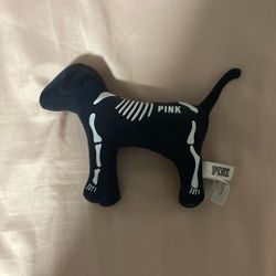 Pink Victoria Secret Skull Dog Plush