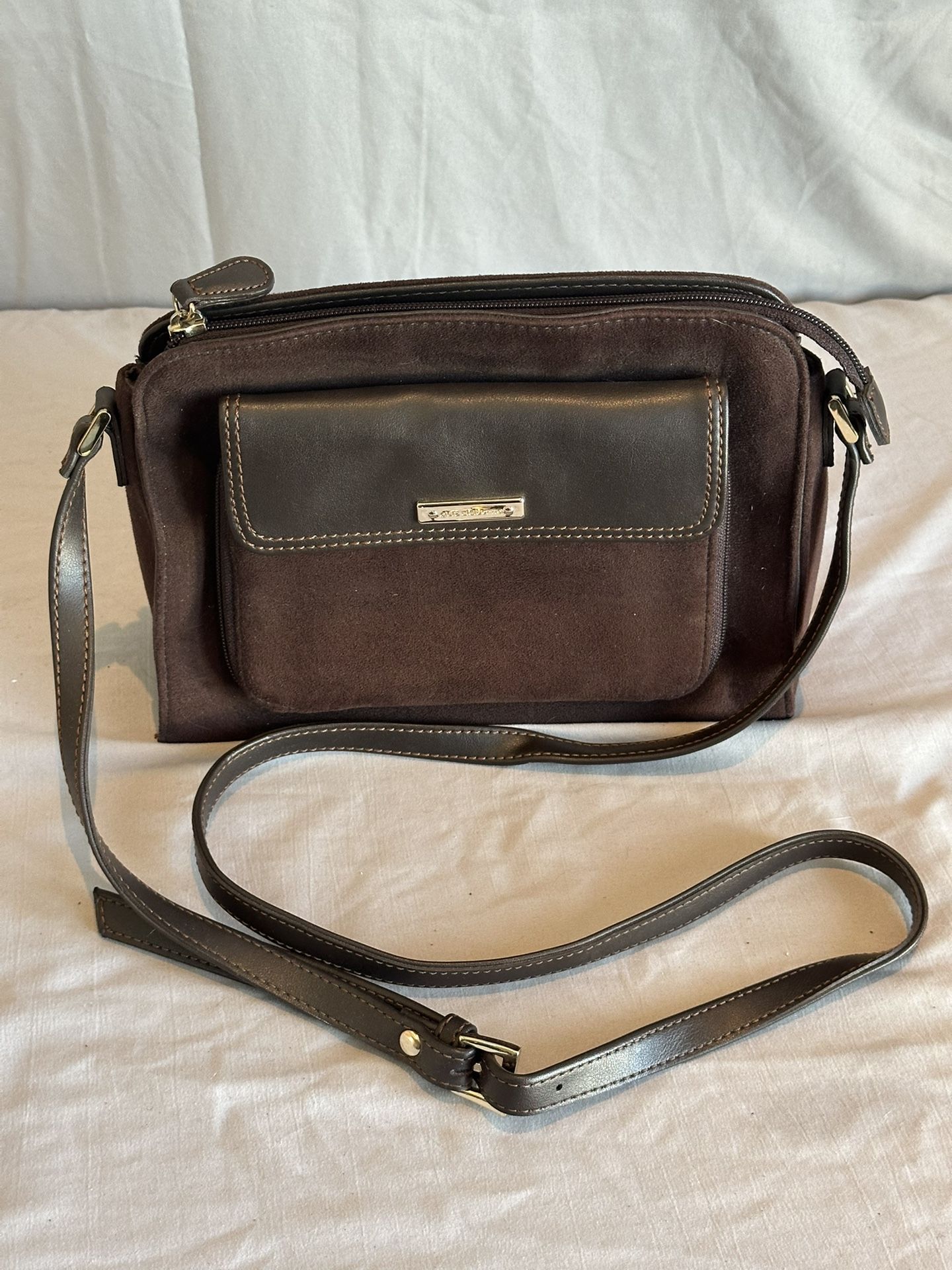 Liz Claiborne Brown Leather and Suede Purse