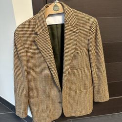 J Crew Tweed Sport Coat (Tan/Brown/Black) 40R Houndstooth