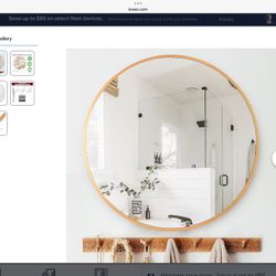 Kinger Home Sage 32-Inches W x 32.0-Inches H Round Gold Framed Lighted Wall Mirror