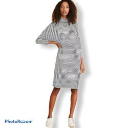 New Lou & Grey Dress Striped Turtleneck XS