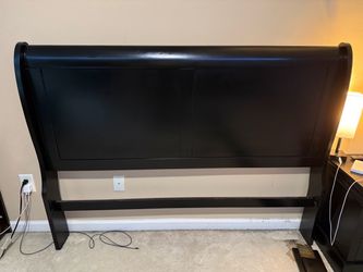 Black Queen Bed with head board