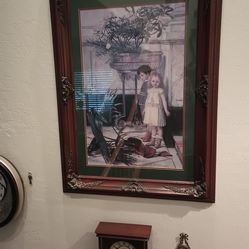 Large picture wooden frame carved glass front very large perfect $200