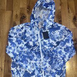 LV Blue Windbreaker Jacket Size Large Brand New Jordan