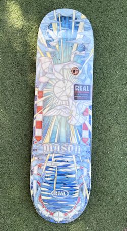 Real Mason Silva Cathedral Series 8.38" Full White Dip Skateboard - NEW