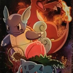 Pokemon Poster - 2nd Gen Starters 