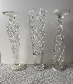 Z Gallerie 2 Pillar Holders and Floor Vase
