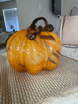 Blown glass pumpkin