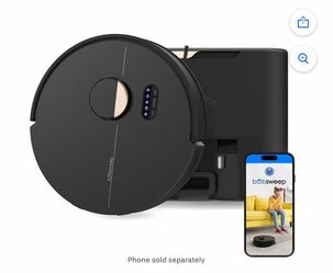 bObsweep Dustin Plus Self-Emptying Robot Vacuum & Mop