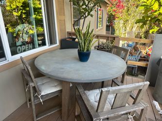 West Elm Concrete Patio outdoor dining table