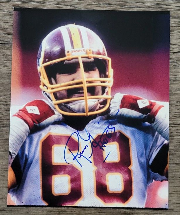 RUSS GRIMM Signed 8x10 Photo Washington Redskins Autograph with HOGS