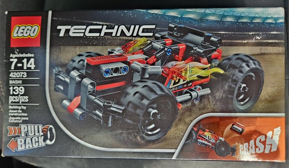 LEGO Technic BASH! Retro Pull Back Car Vehicle #42073 Complete In Box