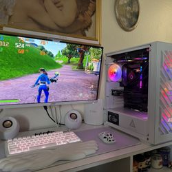 White Gaming Pc Computer Desktop RTX 4060 Ti / i7-14700KF