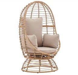 Wicker Outdoor Patio Egg Chair Basket Lounge Swivel Seat Chair with Beige Cushion
Capacity (280lb)
Assembled Depth (in.)
29.50 in
Assembled Height (