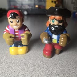 Little Tikes Play n Scoot Pirate Ship Boy & Captain 3.5" Figures
