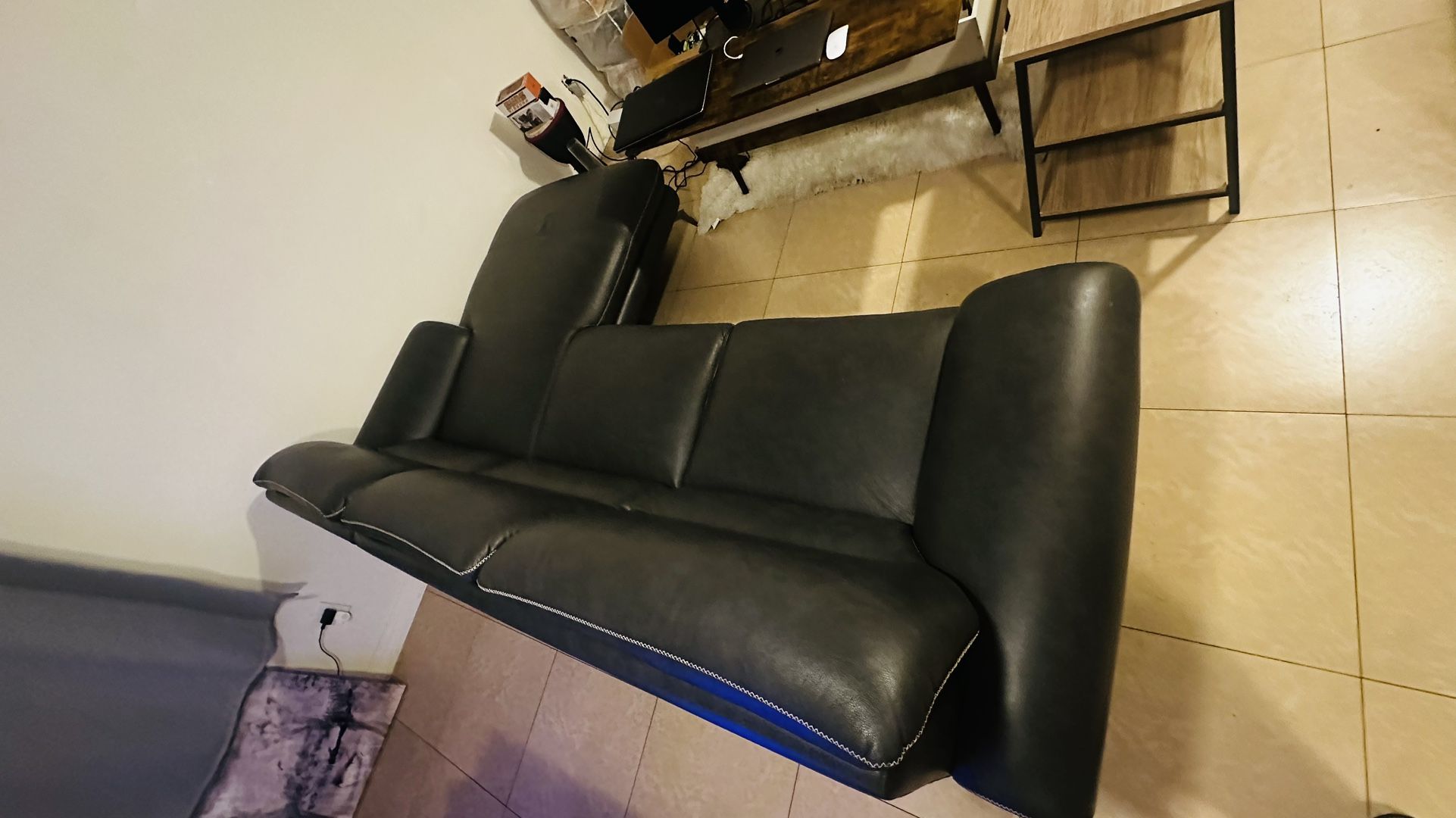 Black leather sectional brand New