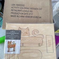 New- Hallmark Coloring Wooden Art Kit