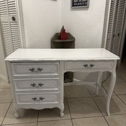 Refinished French Provincial Henry Link Shabby Chic Desk / Vanity
