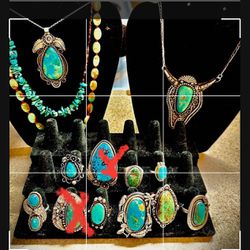 Wholesale Lot Of Quality Turquoise & Sterling Jewelry