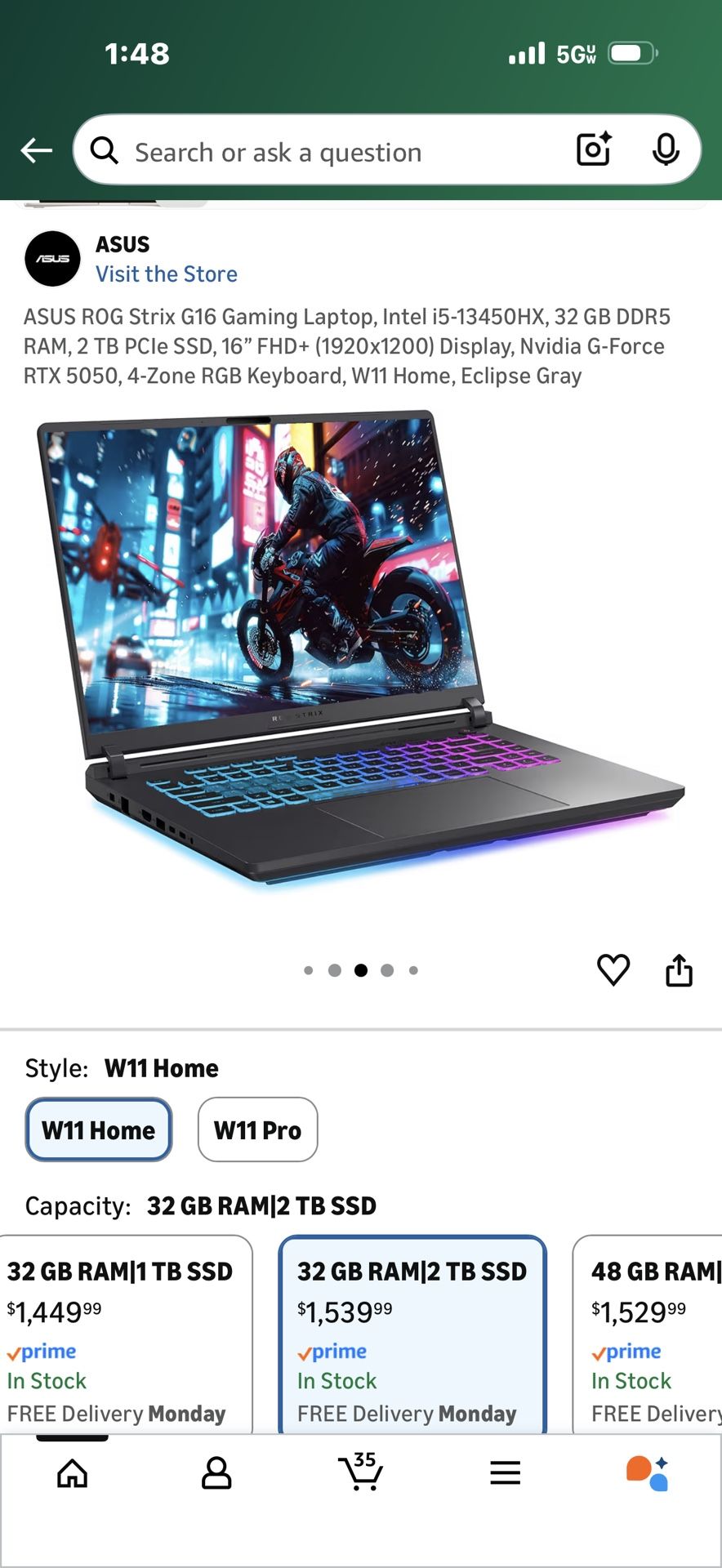 Gaming Laptop Computer